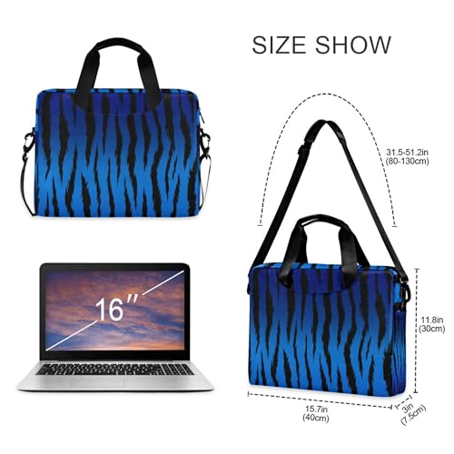 Funda para portátil ALZA con estampado azul a rayas miniatura 4