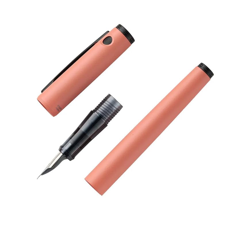 Image of Pilot Explorer Fountain Pen, Coral, Black Ink, Resin, Fine Nib, Stainless Steel