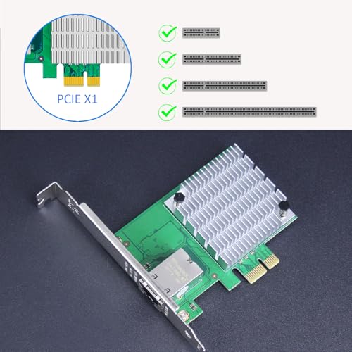 Tarjeta de Red GLOTRENDS ST7532 de 10 Gb con Puerto RJ45, Controlador Marvell AQC113, Interfaz PCIe 4.0 x1 miniatura 6