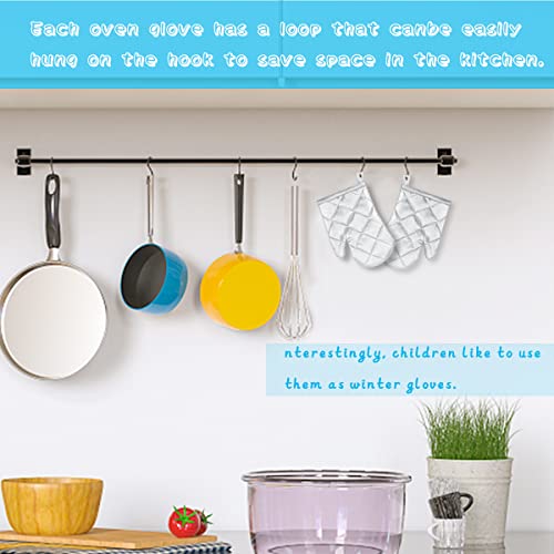 Doerdo 2 Pack Kid Oven Mitts For Children Heat Resistant Kitchen Mitts, Great For Cooking Baking, Age 4-12 (7"X4.7", Silver) #TOP4