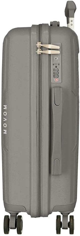 Movom Inari ABS Hartschalenkoffer, Verschiedene Größen, Schwarz, Grün, Rot, Grau, Polyester, von Joumma Bags, Grey, One Size, Cabin Suitcase