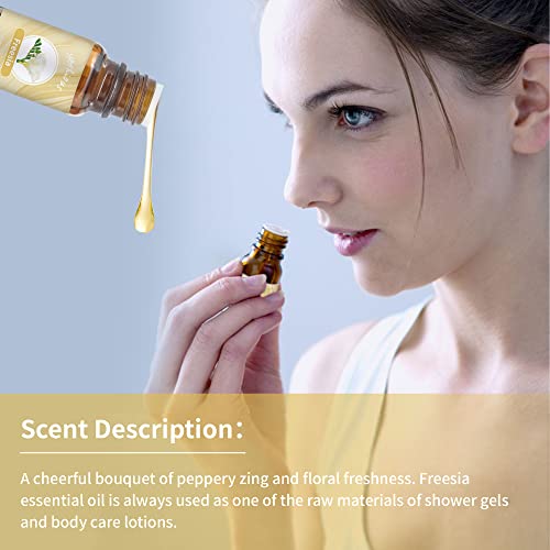 Yethious Ylang Ylang Essential Oil Bundle With Freesia Essential Oil For Diffuser 10Ml Freesia Essential Oils Organic Gift 10Ml Freesia Aromatherapy Oil Freesia Fragrance Oil For Soap, Candle Making #TOP4