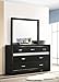 Coaster Home Furnishings Miranda Contemporary 63-inch 9-Drawer Bedroom Dresser with Mirror Bedroom Clothing Storage Cabinet Wide Chest of Drawers Organizer Unit Black 206363M
