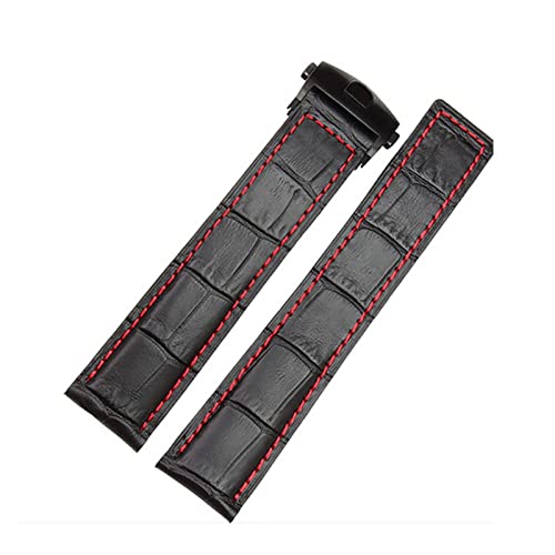 Bracelet montre en cuir authentique EDVTK35 22mm souple idéal pour le bureau et les sorties