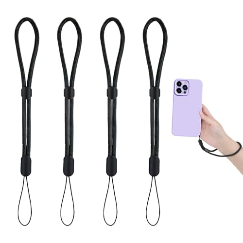 BIVOFU 4 piezas Correas de Muñeca, Correa de Mano Cordón de correa de muñeca de mano Seguridad de Cámara, Cinturón de Muñeca Universal para Smartphone, Cámaras, Llaves - 25 cm - Duradero y Cómodo