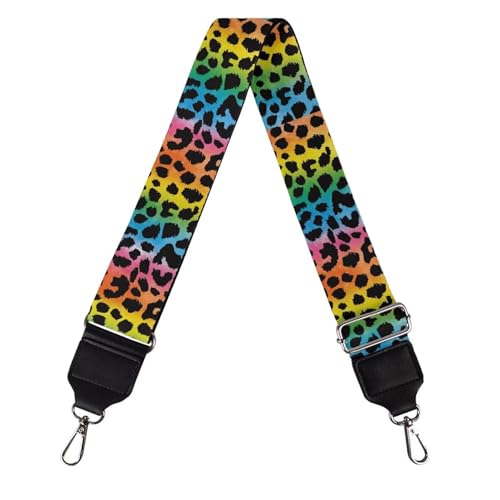 Image of TODIYADDU Gradient Leopard Bag Straps Replacement Crossbody for Gifts Sports Easter Comfortable Handbag Strap Wide Adjustable Purse Strap Purse Straps for Purses Suitable for Women Men