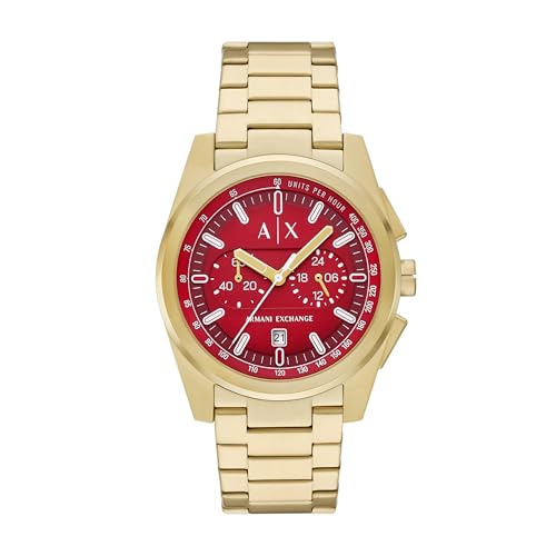 Image of Armani Exchange A|X Chronograph Watch for Men with Leather, Stainless Steel or Silicone Band