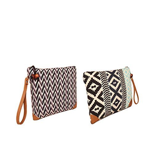 Image of ASTRID Cotton Pouches (Blue Textured)