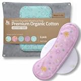 Wiązki materiałowe z bawełny, opakowanie 6 sztuk (S+M), wielokrotnego użytku, Made in EU, małe nadające się do prania, wiązanie BIO do menstruacji, wiązanie materiałowe ze skrzydłami, wielokrotnego użytku
