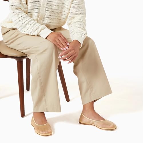 Tulle Mesh Ballet Flats Shoes for Women Slip On Ballerina Shoes Round Toe Comfortable Casual Work Dress Shoes2