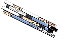 Hominter Tile Sample 3 x 12 Inches: Glass Backsplash Tile (Silver, Black, Rose Gold and Dark Blue), Crackled Crystal Mosaic for Kitchen Backsplashes and Bathroom Walls and Fireplace Surrounds KS180