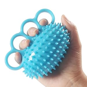 Finger Grip Ball, Hand Grip Exerciser Strengthener, Four Finger Exerciser Ball and Hand Exercisers for Strength, Squeeze Ball and Stress Balls for ,Therapy Ball for Hand Cramps and Recovery
