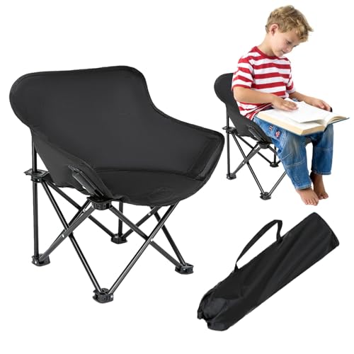 Samuliy Silla de pesca plegable para niños, taburete plegable ergonómico para interiores y exteriores, silla de camping resistente y ligera, asiento portátil para pesca, senderismo, playa