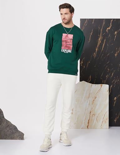 Image of Amazon Brand - Symbol Men Cotton Rich Light Weight Crew Neck Sweatshirt (Regular Fit) (Available in Plus Sizes)