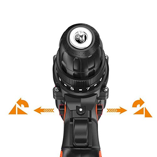 Samnuerly Leistungsanzeige, LED-Beleuchtung, Akku-Bohrschrauber, Li-Ionen-Akku-Kompaktbohrschrauber und Schlagschrauber, Elektro-Bohrhammer, Schlagschrauber-Set, Schnellladegerät, Schwarz – Bild 6