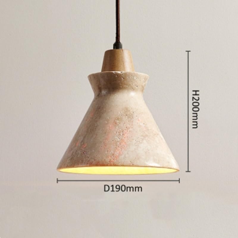 Generico Luce sospesa, Decorazione domestica in noce Piccole lampade Design creativo Ristorante in pietra Negozio di abbigliamento Lampada a sospensione a led(Wood Black)