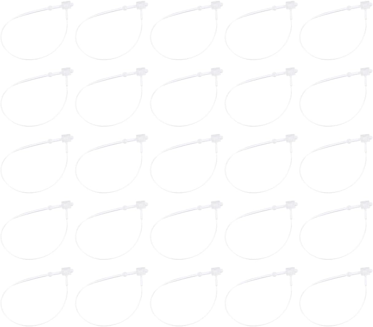 MAGICLULU 5000Pcs Clear Round Head Tag Fasteners Clothing Tag Hanging Cord Easy Locking Loop Lock Buckle for Price Tags Present Cards and Labels