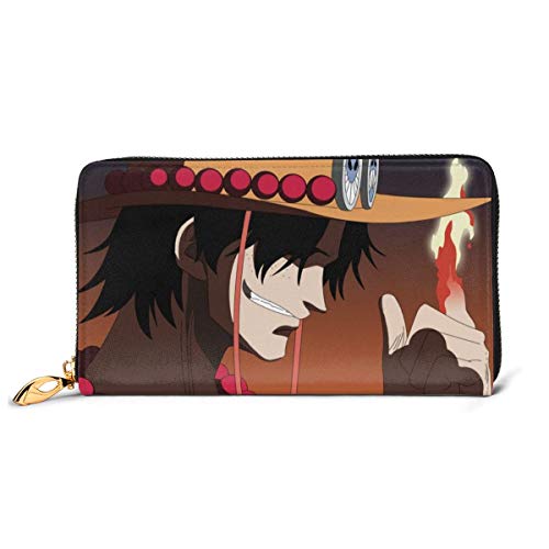 Preisvergleich Produktbild Einteilige Geldbörse aus echtem Leder mit Reißverschluss, lange Clutch, Münzfach, Kartenpaket für Damen und Herren