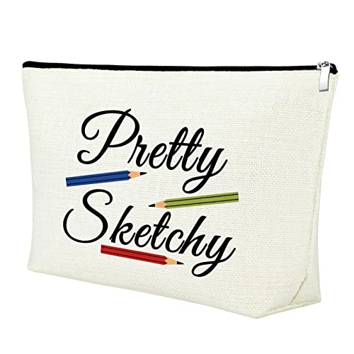 Colored Pencils Artists Gift Makeup Bag Artist Paint Lover Gifts Cosmetic Bag Artist Painter Gift Funny Art Student Graduation Gifts Christmas Birthday Present for Women Friend Girls Travel Pouch