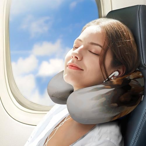 Almohada U de espuma memory 30 cm x 25 cm para viaje miniatura 3
