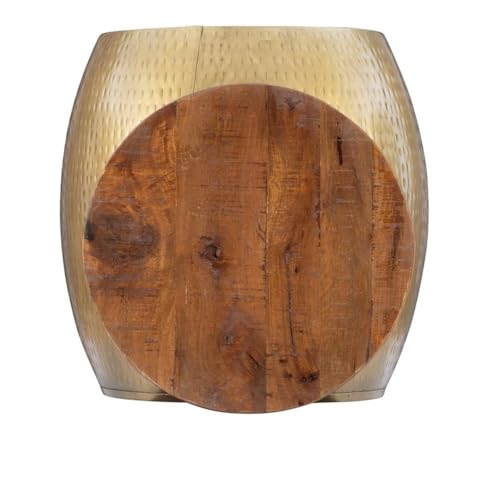 Pemberly Row PR-4753-2484356 End Table Coffee Accent Table Round In Metal thumb #4