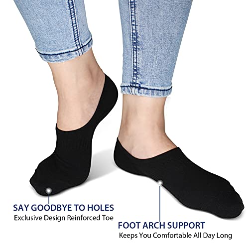 Image of Socks Womens No Show Low Cut Anti-Slid Non Slip Cotton Sock 6 Pair Pack