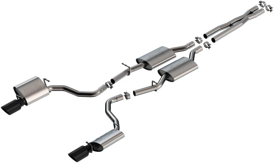 Borla 19-23 Dodge Charger GT 3.6L V6 RWD ATAK Catback Exhaust - Black Chrome Tips