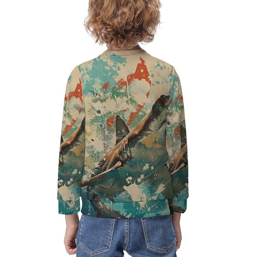 Hammerhead Shark (5) Children's Casual Pullover Sweatshirt Loose Fit8-10Y2