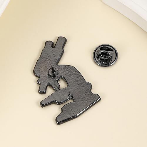 Image of Science and Medical Microscope Brooch,Colorful Enamel Lab Pin Jewelry for Scientists Laboratory Enthusiasts Badge Gifts