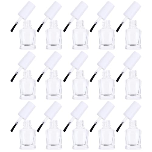 Flacons en verre de 5ml pour vernis : lot de 20 bouteilles vides cylindriques