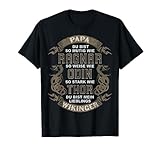 Wikingerdesign zum Vatertag ist mit alten Wikinger-Runen und Symbolen der nordischen Mythologie aus der alten Zeit der Götter um Ragnar Lodbrok und seine Wikingergefährten verziert. Papa, du bist so mutig wie Ragnar, so weiße wie Odin, so stark wie Thor.