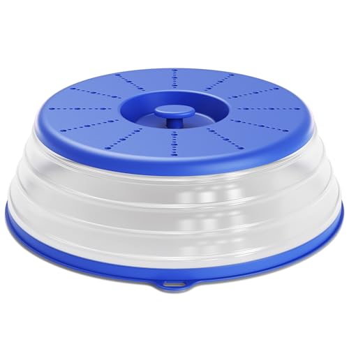 Image of ML-24-12-1 Microwave Splatter Cover Vented for Food with Hook Hole, Splatter Guard & Colander Kitchen Gadget for Food, Meal Prep