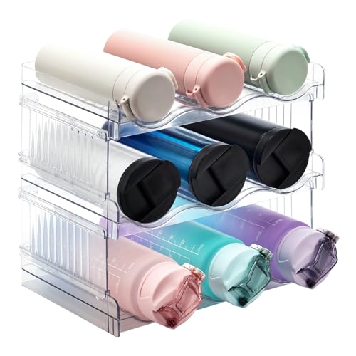 ACEROMT 3 Niveaux Porte Bouteilles Empilable - Range-Bouteille pour Frigo Range Bouteille Vin pour...