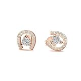 AKTAP Horseshoe Stud Earrings for Fashion Jewelry Crystal Cubic Zirconia Earrings