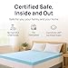 Sure2Sleep Gel Swirl Memory Foam Mattress Topper - 2 Inch, Pressure Relieving, Cooling Comfort - Made in The USA & CertiPUR-US Certified - Softens Firm Beds and Extends Mattress Life - Twin XL Size