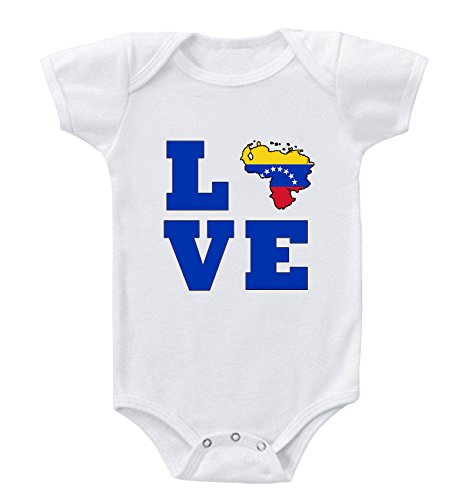 Baby Bodysuit Love Venezuela Funny Cotton Boy & Girl Clothes White