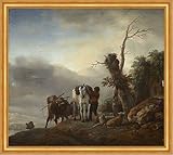  Kunstdruck Landscape with Packhorses Philips Wouwerman 03086 - Cornice con cavalli