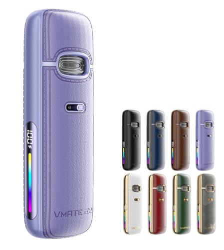ブープー Vmate E2 Pod スターターキット 1500mAh 30W 3ml VOO POO ブイメイト ポッド 電子タバコ Vape ベイプ ニコチンフリー (Lavender Purple)