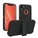 Produktbild iPhone XR Hülle, ToughBox [Armor Series] [stoßfest] [schwarz | orange] für Apple iPhone XR Hülle [kommt mit Holster & Gürtelclip] [passend für OtterBox Defender Serie Gürtelclip für XR Phone Cover]