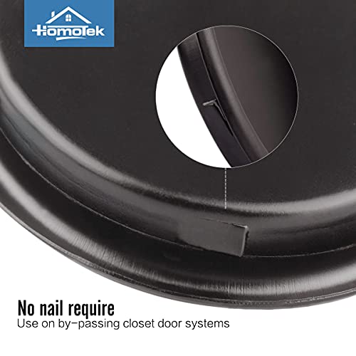 Homotek 4 Pack Closet Door Finger Pull 2-1/8”, Easy Snap In Installation, Oil Rubbed Bronze,Fits A 5/16”Depth X 2-1/8" Diameter Opening Hole #TOP1