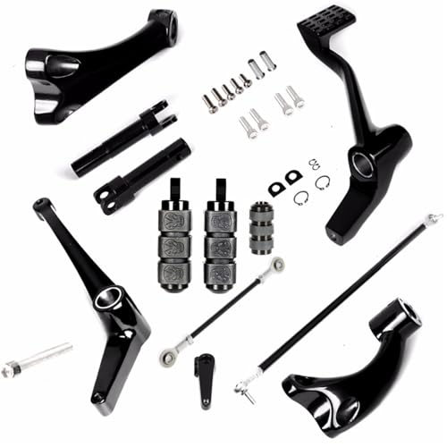 Commande Avancée Moto Noire Brillant pour Harley Sportster XL 883 1200 2006-2013