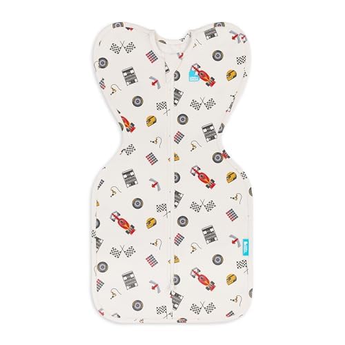 Image of Love to Dream Swaddle UP, Baby Sleep Sack, Self-Soothing Swaddles for Newborns, Improves Sleep, Secure Fit Helps Calm Startle Reflex, New Born Essentials for Baby,1.0 TOG, 5-8.5 lbs, Dream Racer