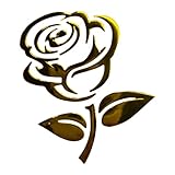 DUSCOKE 3D Rose Car Sticker Decal, Waterproof PVC Auto Bumper Stickers, 3.9'' ×...