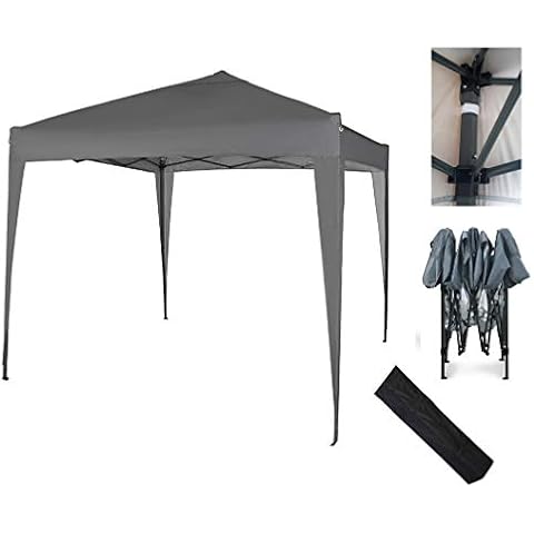 2x2m Pop-up Gazebo Waterproof Outdoor Garden Marquee Canopy No Sides (grey) Cover