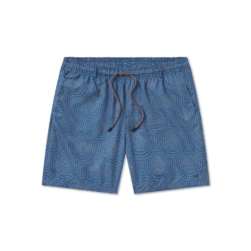 Southern Marsh Bodrum Straits Lined Swim Trunks, Slate & Peach, Large