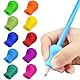 QOMJUFA 10 Stück Schreibhilfe für Stift Kinder, Stifthalter Kinder Hilfe Silikon Schreibhilfe Stifthaltung Ergonomische Stifte Kinder für Linkshänder oder Rechtshänder