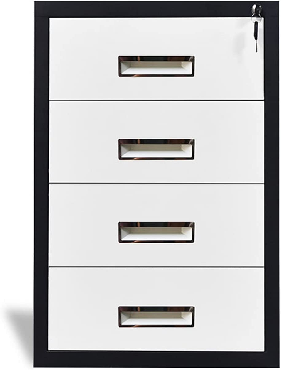 ASerZenith Metal Office File Cabinet Lockable Small Storage Drawer Vertical Data Cabinet