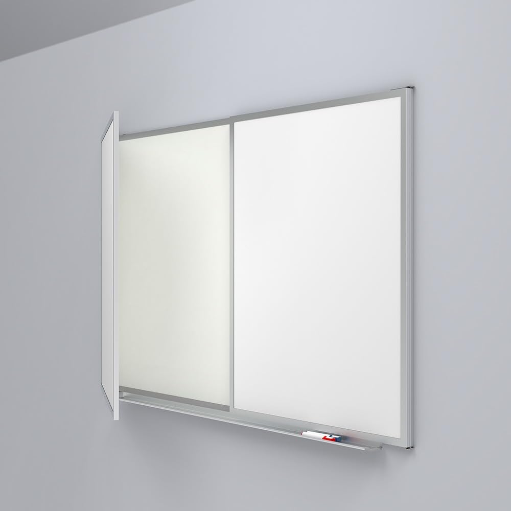 IVOL Wielopowierzchniowa tablica suchościeralna – składana tablica magnetyczna na ścianę – emalia (60 x 90 cm)