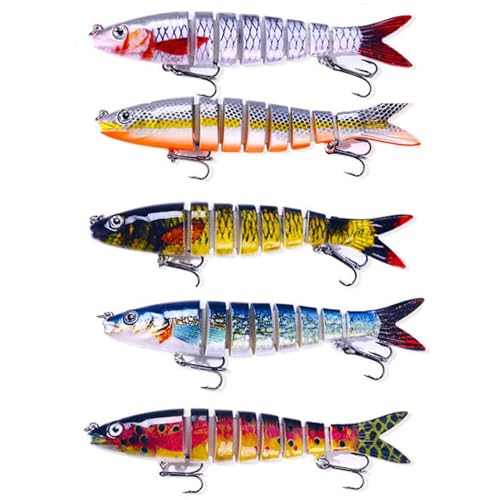 Leurres de pêche articulés et appâts multi-articulés pour carnassiers en eau douce