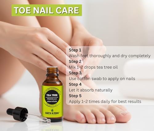 Image of Earth N Pure Tea Tree Essential Oil for Acne, Skin and Scalp Care - 100% Pure Natural Tea Tree Oil for Face, Hair & Aromatherapy - Steam Distilled - 15ml Pack Of 2